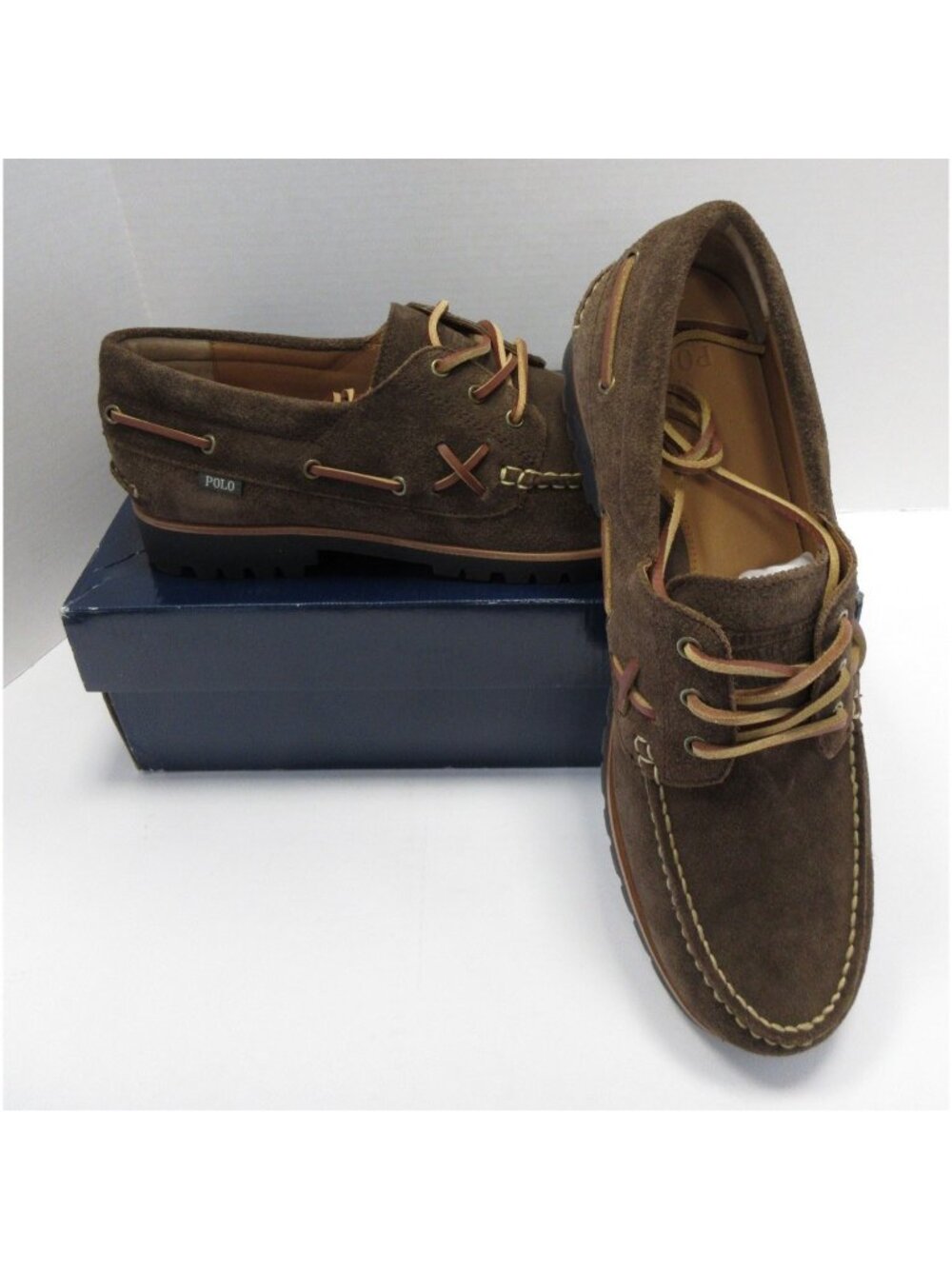 Polo Ralph Lauren Boat Shoes 11.5 D Ranger Deck Cow Suede Lug Sole